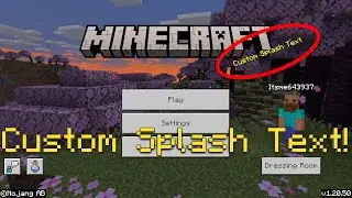 How To Make Custom Splash Texts In Minecraft Bedrock Edition 1.20 (Tutorial)