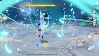 Infinite ice pellets: Ayato+Ganyu+Venti& Anemo resonance