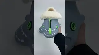 Sharkicks Pro winter Anglerfish unboxing!#sharkicks #sharkslides #viral #helloslippers #unboxing