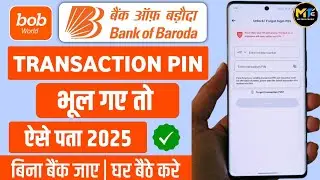 BOB World Transaction PIN Kaise Pata Kare 2025 | How to Forgot/Reset Transaction PIN in BOB World