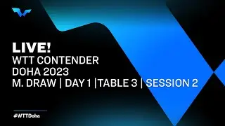 LIVE! | T3 | Main Draw | Day 1 | WTT Contender Doha 2023 | Session 2