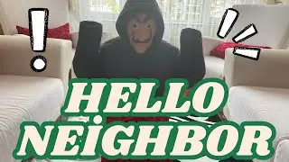 NAZLI  HELLO NEİGHBOR MASKESİ TAKIYOR VE ANNESİNİ KORKUTUYOR  #funny #oyunparkı #cute #doll #baby