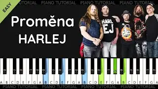 Harlej - Proměna (piano tutorial | klavír | akordy | noty | české písničky)