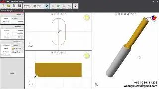 [TMC CAM  - Punch] Slot shape Grinding with a Cylindrical Grinder 원통연삭기로 장공형상 연마