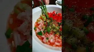 Fermented Tomato Gazpacho with Smoked Salt #food #fermentation #luxuryfood