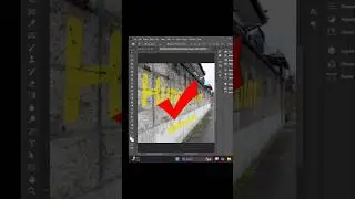 How to create Wall Advertising in Photoshop | #shorts #photoshop #wall #creative #hungry