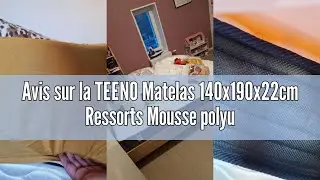 Avis sur la TEENO Matelas 140x190x22cm Ressorts Mousse polyur&eacute;thane et 22CM m&eacute;moire de Forme, Blanc
