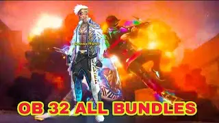 Ob 32 update all bundles all gun skin all vehicles skins and upcoming evo famas gun#Ob32 #freefire
