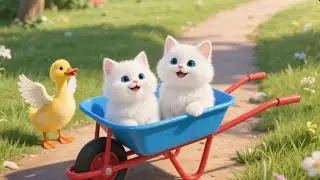 🛒🐱 Kittens and the Wheelbarrow Ride | Nursery Rhymes for Kids 🎶