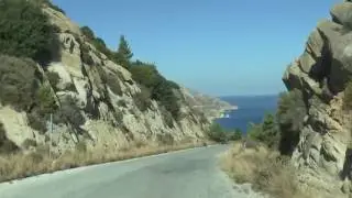 Ikaria/&Iota;&kappa;&alpha;&rho;&iota;&alpha; - Driving on the road going down from K&aacute;lamos to Karkin&aacute;gri (part 3)