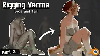 3D Character Rigging Timelapse - Part 3, Legs and Tail