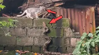 The cat didn't notice the snake... 30 INSANE Moments of Wildlife in Action (explained)