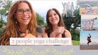 2 people yoga pose challenge (Funny)