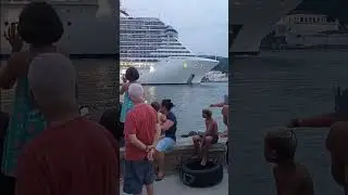 Families Stopped to Watch This Massive Cruise Ship 😮