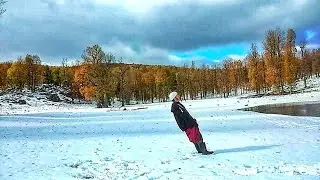 الثلج ماشاء الله في المرتفعات [ الغدير أمالحناش ] رحلة ثلجية