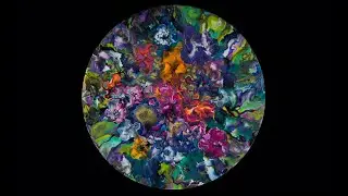 #8020a Bloom Over, Do-Over Stage 1 Fluid Acrylic Pouring Art  5.21.2021 experimental art