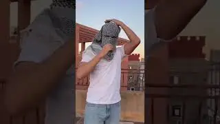 How to wear the Palestinian scarf keffiyeh 🇵🇸