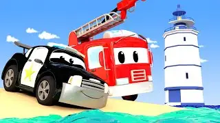 Auto patrouille Nederlands 🚓  Verblindende lichten op de snelweg  🚒 Autostad 🚓 cartoon voor kinderen