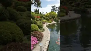 Koi Dance - Zen Waterway #travel #vacation#relaxing #viralvideo #pool #fish #nature #flowers #ponds