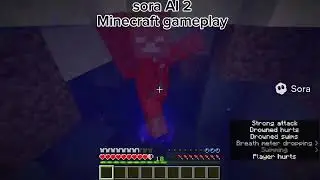 Sora AI 2 Minecraft gameplay (scary 😳)