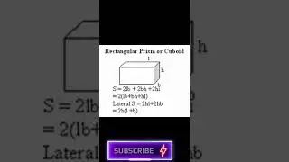 L.S.A And T.S.A Of Cuboid | MysticMathematician_Satvik