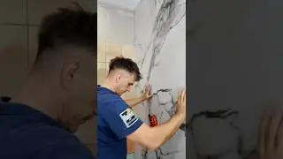 Szybka metamorfoza łazienki. Płyty węglowe w akcji. #metamorfoza #diy #plytyweglowe