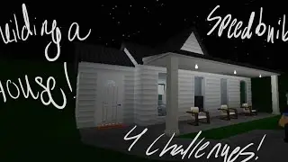 Building a House | Bloxburg | 4 Challenge (Mobile no game passes starter budget starter house shell)