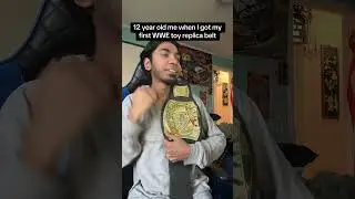 12 year old me when I got my first WWE toy belt #wwe