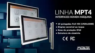 Interfaces Homem-M&aacute;quina (IHMs) LINHA MPT4 da Metaltex