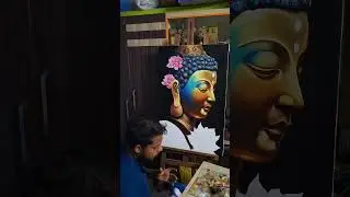 Buddhya drawing//Lord Buddhya drawing//Arylic painting lord buddhya//drawing reels #art
