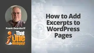 how to add excerpts to wordpress pages