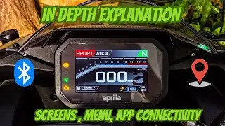 APRILIA RS457 - CONSOLE - Fully Explained | Bluetooth and Navigation | Menu | Phone App | Comet