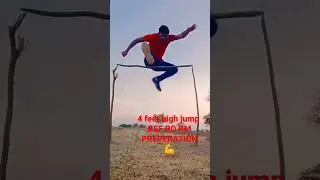 4 feet High jump😮 #bsf Radio operator Radio machenic #highjump #practice