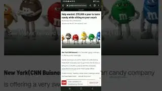 Make money Eating Candy/ A $78, 000 Job That's Sweet Deal/ Work from Home and Live the Sweet Life