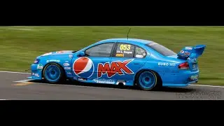 Race 3 from GTRNZ 2023 Season Opener at Manfield in my BA NZV8 Supertourer.