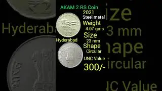 2 RS AKAM steel 2021coin Value 300/#news #coin #banknote #currency #reelsvideo #viralvideo #shorts