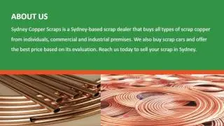 SYDNEY COPPER SCRAPS - Scrap Copper Price