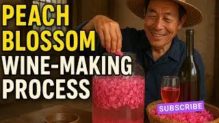 🌸 Ancient Secret! Chinese Farmer Makes Peach Blossom Wine at Home | Traditional Winemaking Process 🍷