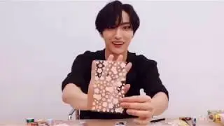 Seonghwa and his sticker collection ( ft. ATEEZ stealing food )