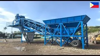 35m3 Mobile Concrete Batching Plant Installed in the Philippines