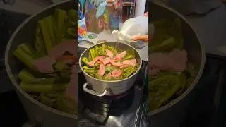 Momma makes ham and collards HER WAY. Full video on our page #joshsmom #joshandmomma #cooking