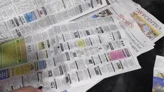 ASMR -Going through a week of newspapers page turning-  some soft speaking