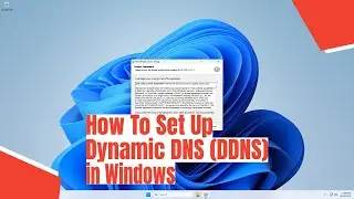 How To Set Up Dynamic DNS (DDNS) in Windows