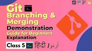 git branch & merging demonstration using Terminal in Urdu / Hindi