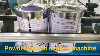 #Automatic goat milk powder, prorein metal #canning seaming machine, #Tinplate can #crimping machine