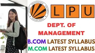 Commerce stream syllabus 2025 Lpu University Punjab