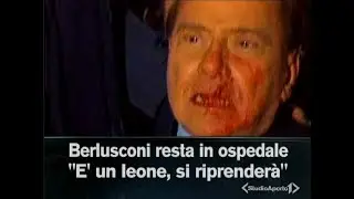 Studio Aperto ore 18:30 - Aggressione a Berlusconi (14/12/2009)