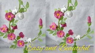 Crochet morning glory flower wall hanging || step by step 
