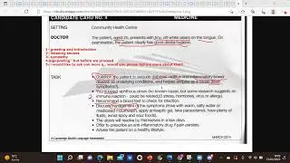 card preparation/ speaking oet