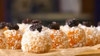 Confites de zanahoria y  Batido de frutos rojos